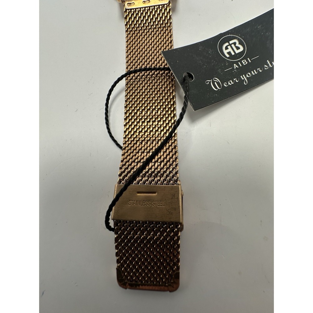 Aibi Ladies Watch New Battery 51103 40MM 9" Rose Gold Mesh Band B54 - Picture 8 of 12